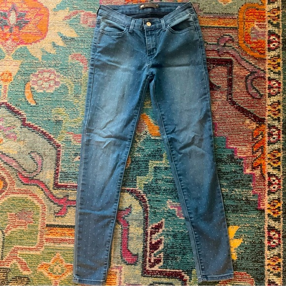 Levi Polka Dot Skinny Jeans Size 26 - Picture 1 of 5